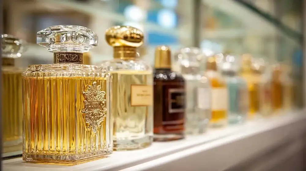 Sección de perfumes en el duty free